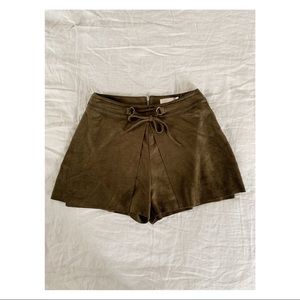 Green Velvet Skort